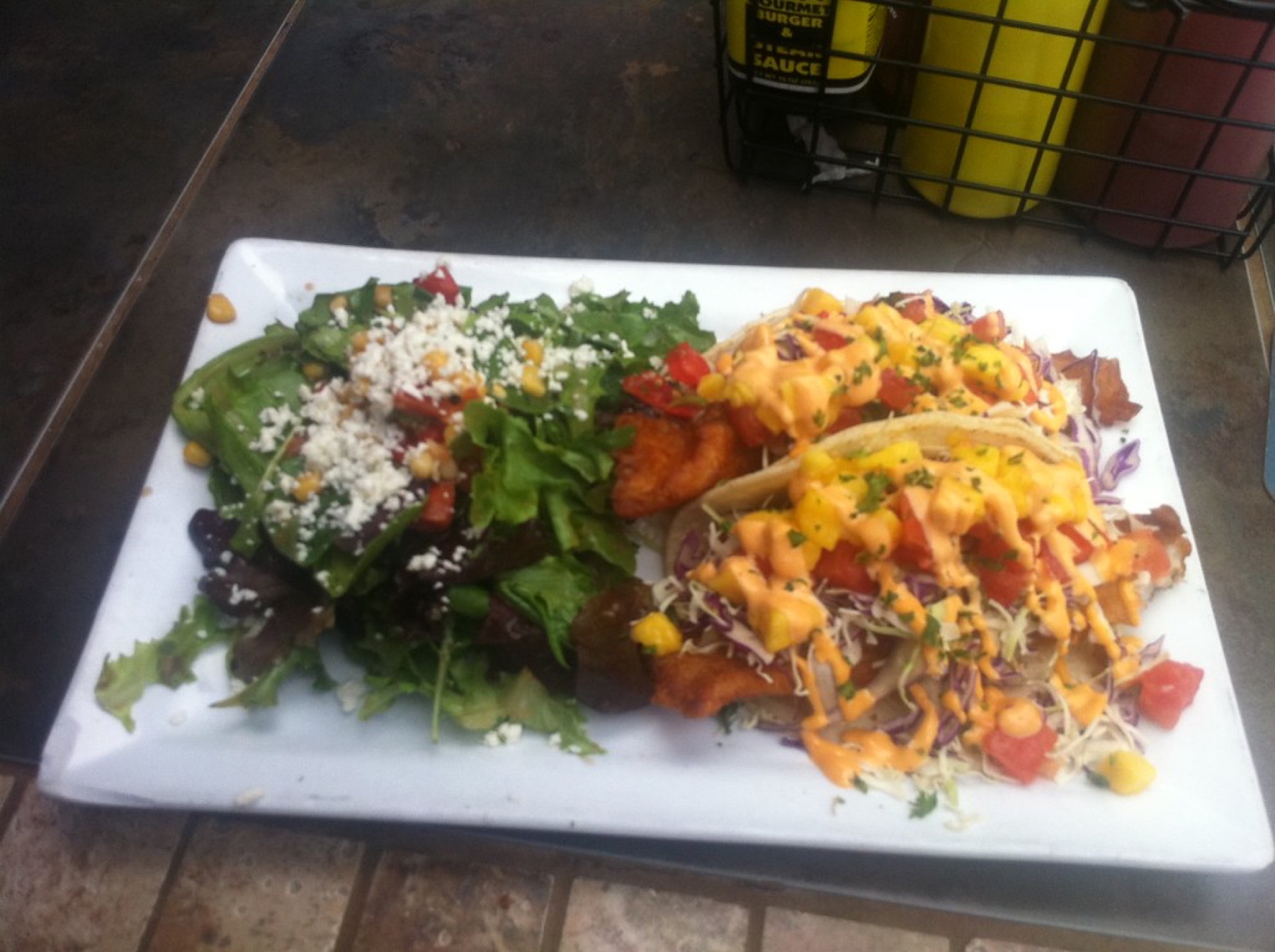 Fish tacos for a seafood stop